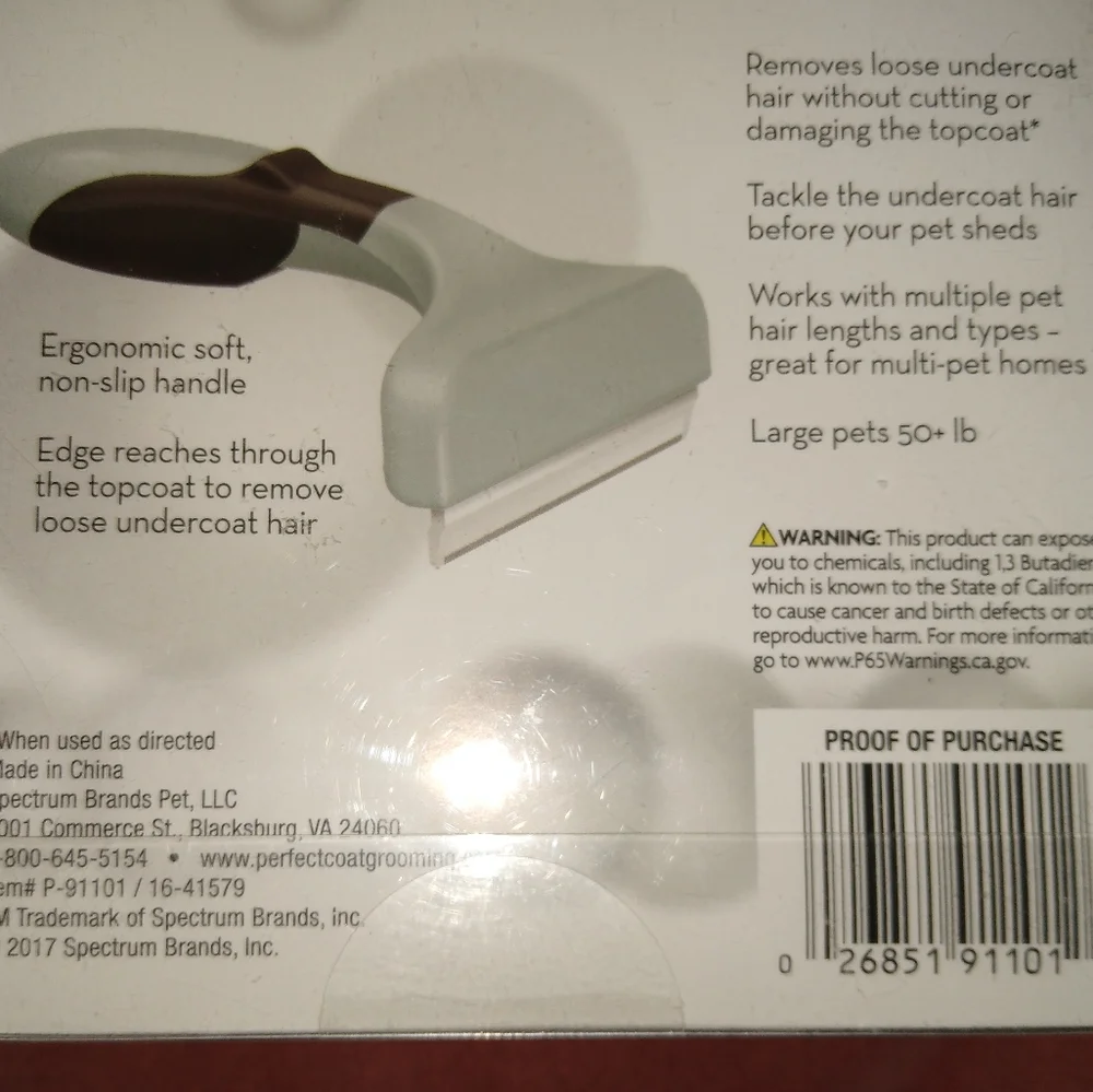 Fur Deshedder Brush Large Shedding Dogs Perfect Coat Deshedding Comb 50+ lbs